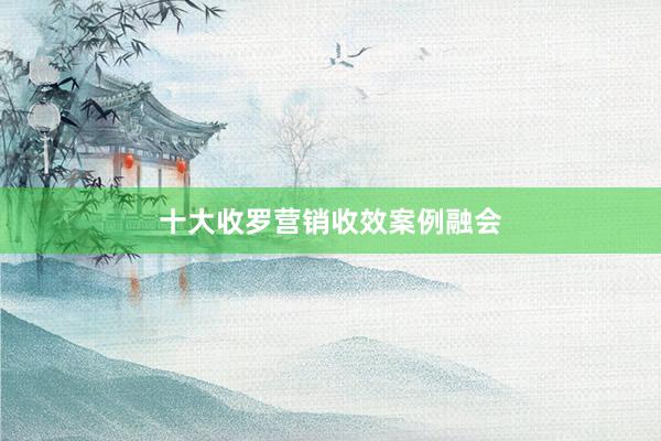十大收罗营销收效案例融会